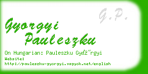 gyorgyi pauleszku business card